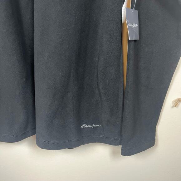 NWT Black Eddie Bauer Sz Lrg Womens Quest Fleece 1/4 Zip Fleece Sweater - Picture 5 of 5